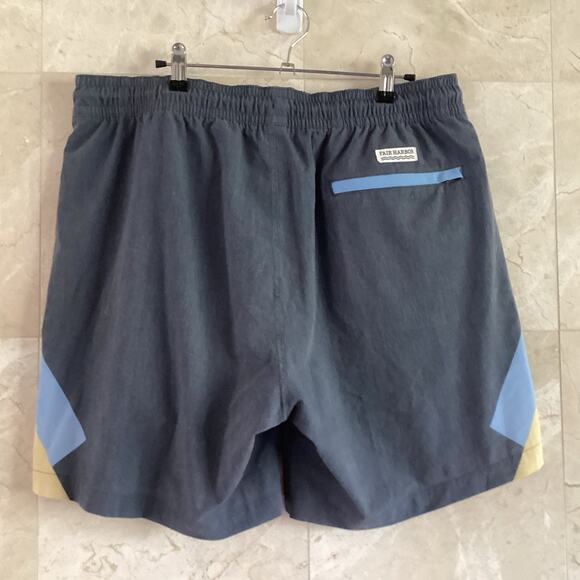 Fair Harbor Men's Shorts XXL Blue Swim Trunks Bayberry Drawstring Built In Liner - Picture 2 of 5